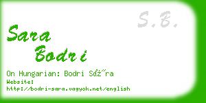 sara bodri business card